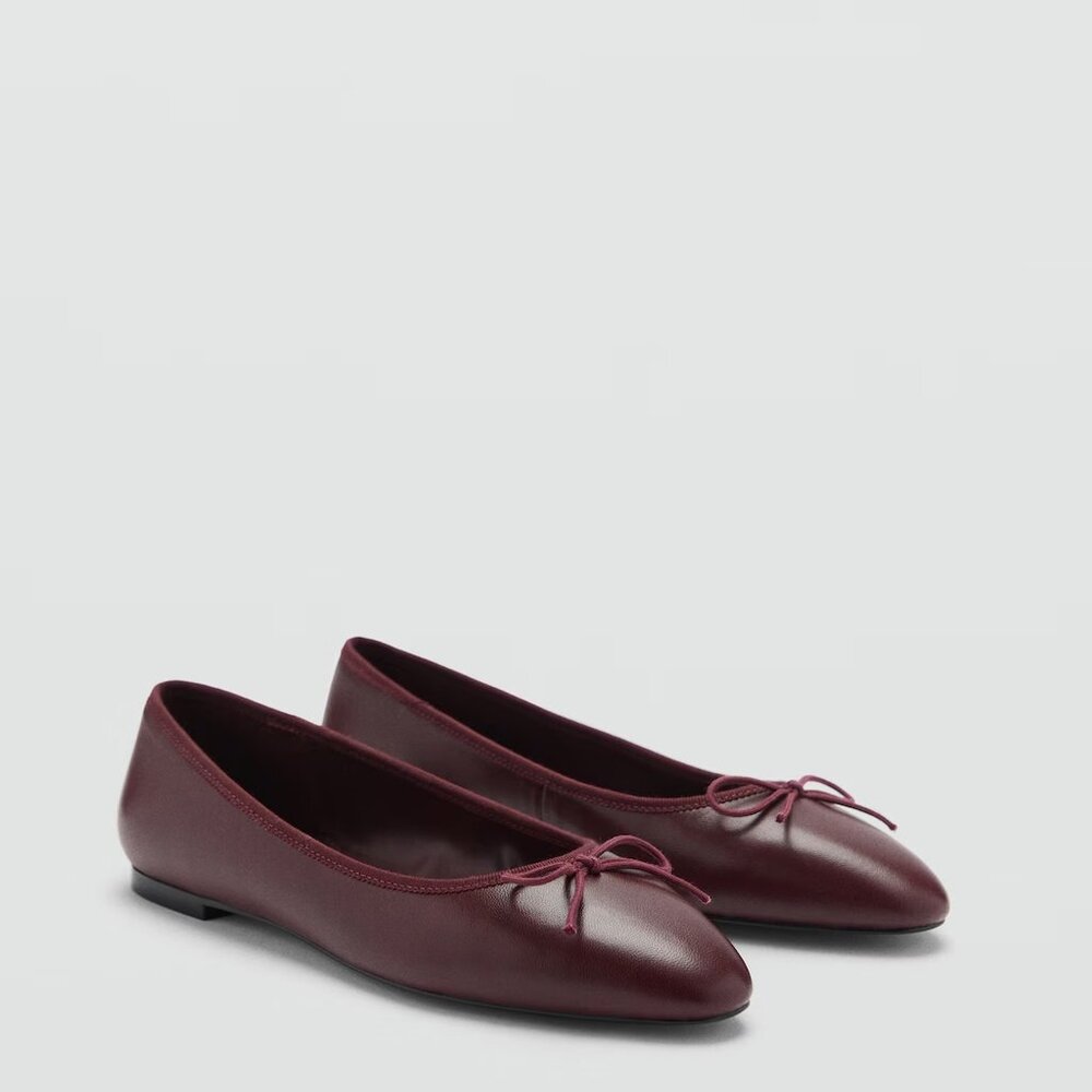 Mango Women's Deep Burgundy Loafers